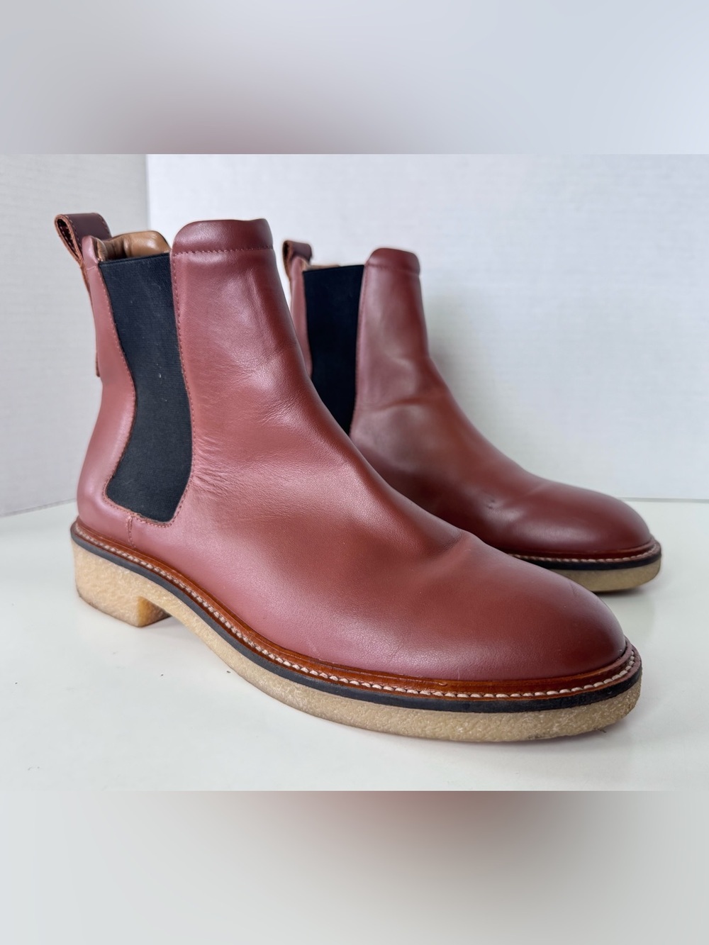 Everlane The Chelsea Boot Leather Tobacco Brown Women’s Size 9.5 - Picture 7 of 12